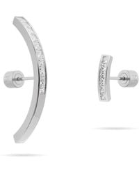 Meulien - Arc Pave Cz Mismatched Earrings - Lyst