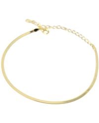 Harfi - Plated Everyday Herringbone Chain Stacking Bracelet - Lyst