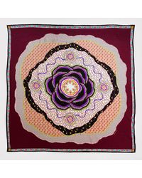 Maraethra - Mandala Bloom Silk Square Scarf - Lyst