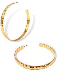 Jaredjamin - Galilea Textured Hoop Post Earrings - Lyst