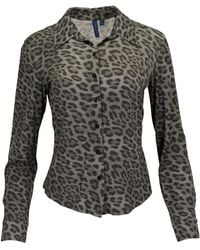 lords of harlech - Scarlet Leopard Sage Merino Jersey Long-Sleeve Shirt - Lyst