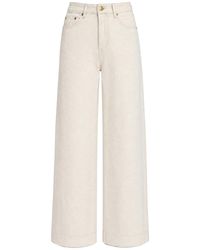 Adrift Clothing - Neutrals Adrift Denim Wide Leg Jean - Lyst