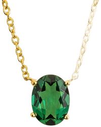 Juvetti - Ovo Necklace Set With Emerald - Lyst