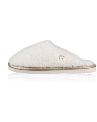 Laines London - Neutrals Teddy Closed Toe Slippers - Lyst