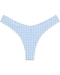 Montce - Peri Micro Gingham Lulu Zig-Zag Stitch Bikini Bottom - Lyst