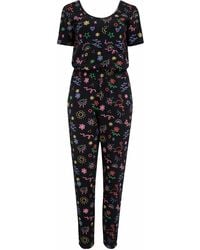 Sugarhill - Sammy Jersey Jumpsuit, Flamingo Doodle - Lyst