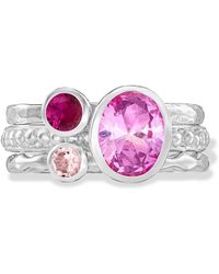Dower & Hall - Blush Twinkle Stacking Rings - Lyst