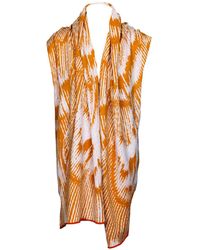 Essien & Emre - Neutrals Volucer Merino Wool Pattern Scarf Peach - Lyst