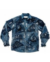 Zasta Studio - Wearable Ruins Shredded Denim Colored Shirt G - Lyst