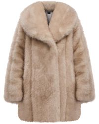 OW Collection - Neutrals Hampton Faux Fur Jacket - Lyst