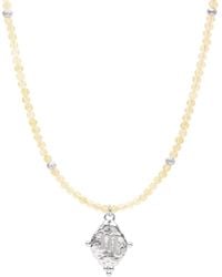 Seven Saints - Scorpio Gemstone Choker Necklace, Citrine, Rhodium Plated - Lyst
