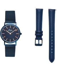 Bermuda Watch Company - Annie Apple Metanoia Rose Gold Blue Petite Interchangeable Watch - Lyst