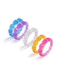 Gold & Honey - Bamboo Rings Set Of Five - Lyst