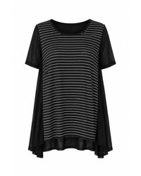 Conquista - Striped Asymmetric Tunic Top - Lyst
