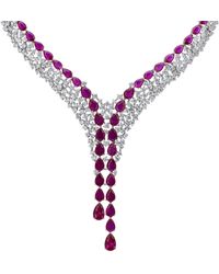 LÁTELITA London - Baroness Statement Necklace Ruby - Lyst