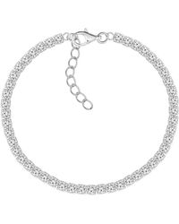 Diamonbliss - Marilyn Monroe Dainty Tennis Bracelet, Platinum - Lyst