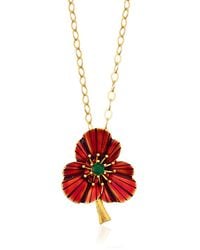 Milou Jewelry - Three-Leafed Clover Necklace - Lyst