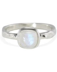 Isla Silver - Elegant Sterling & Moonstone Ring - Lyst