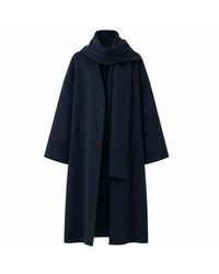 FRONT ROW SHOP - Oversized Double Faced Scarf Coat - Lyst