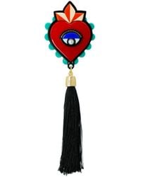 Gissa Bicalho - Handmade Acrylic Brooch Heart Flame - Lyst