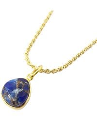 Harfi - Vermeil Sapphire September Birthstone Rope Chain Necklace - Lyst