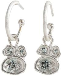 Claire Hill Designs - Aquamarine Lichen Hoop Earrings - Lyst