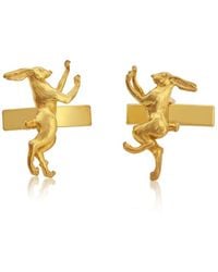 Simon Kemp Jewellers - Boxing Hares Cufflinks Eighteen Carat On Sterling - Lyst