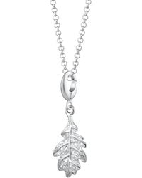 Lily Charmed - Sterling Oak Leaf Charm Necklace - Lyst