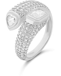 SHYMI - Multi Shape Pave Wrap Ring - Lyst