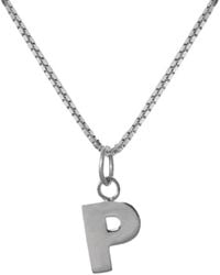 Edge Only - Letter Pendant "P" Initial Necklace Sterling - Lyst