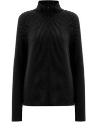 Peraluna - High Mock Neck Cashmere Blend Ribbed Knit Pullover - Lyst
