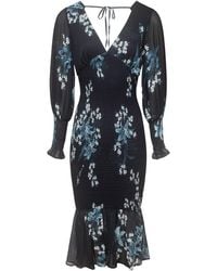 Urban Touch - Floral Print Bodycon Style Long Sleeve Dress - Lyst
