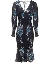 Urban Touch - Floral Print Bodycon Style Long Sleeve Dress - Lyst