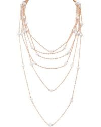 Saachi - Pearl Multi Layer Necklace - Lyst
