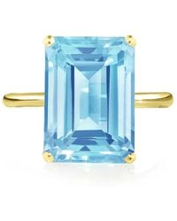Augustine Jewels - Vermeil Sky Topaz Cocktail Ring - Lyst