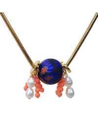 By Virgo - Regina Ghana Glass Bead Chain Necklace - Lyst