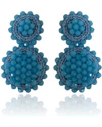 PINAR OZEVLAT - Sunflower Drop Earrings Sky - Lyst