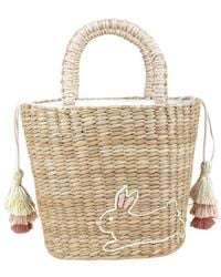 LIKHÂ - Mini Tote Bag With Embroidered Bunny - Lyst