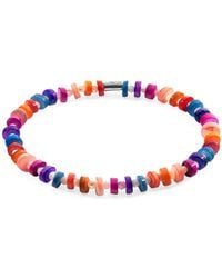 Anchor and Crew - Multicoloured Alice & Freshwater Shell Skinny Bracelet - Lyst