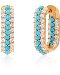 Preeti Sandhu - Summer Sparkle U-Shaped Vermeil Hoops - Lyst