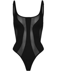 OW Collection - Twist Mesh Bodysuit - Lyst