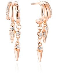 Aaria London - Sienna Stacked Illusion Earrings - Lyst
