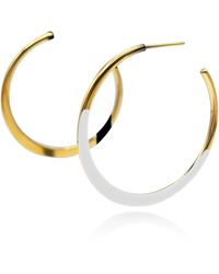 Michael Nash Jewelry - Ellery And Enamel Hoop Earrings - Lyst
