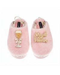 Laines London - Flatform Cloud Closed Toe Slippers With Maid Of Honour Brooches - Lyst