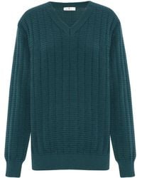 Peraluna - Zacha V-Neck Waffle Knit Pullover - Lyst