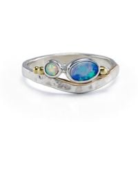 Isla Silver - Dainty Opal Ring - Lyst