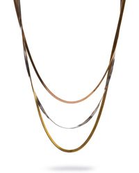 Ebru Jewelry - Rose Trio Glow Layered Italian Chain Necklace - Lyst