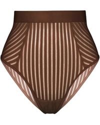 MONIQUE MORIN LINGERIE - Vertigo Hi Waisted Brief Cocoa - Lyst