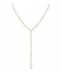 Lalinde - Floating Freshwater Pearl Drops Necklace - Lyst