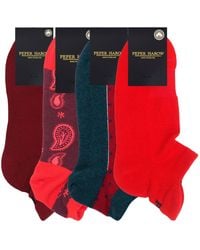 Peper Harow - Made in England - Organic Trainer Socks Bundle – Burgundy - Lyst